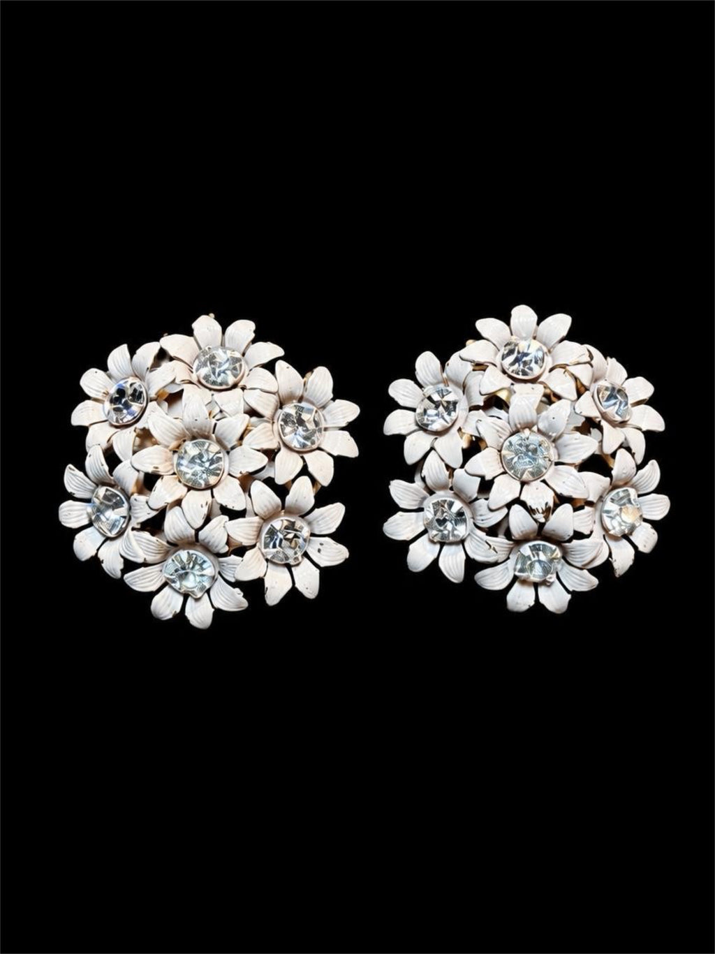 PALE PINK & RHINESTONE EARRINGS