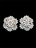 PALE PINK & RHINESTONE EARRINGS