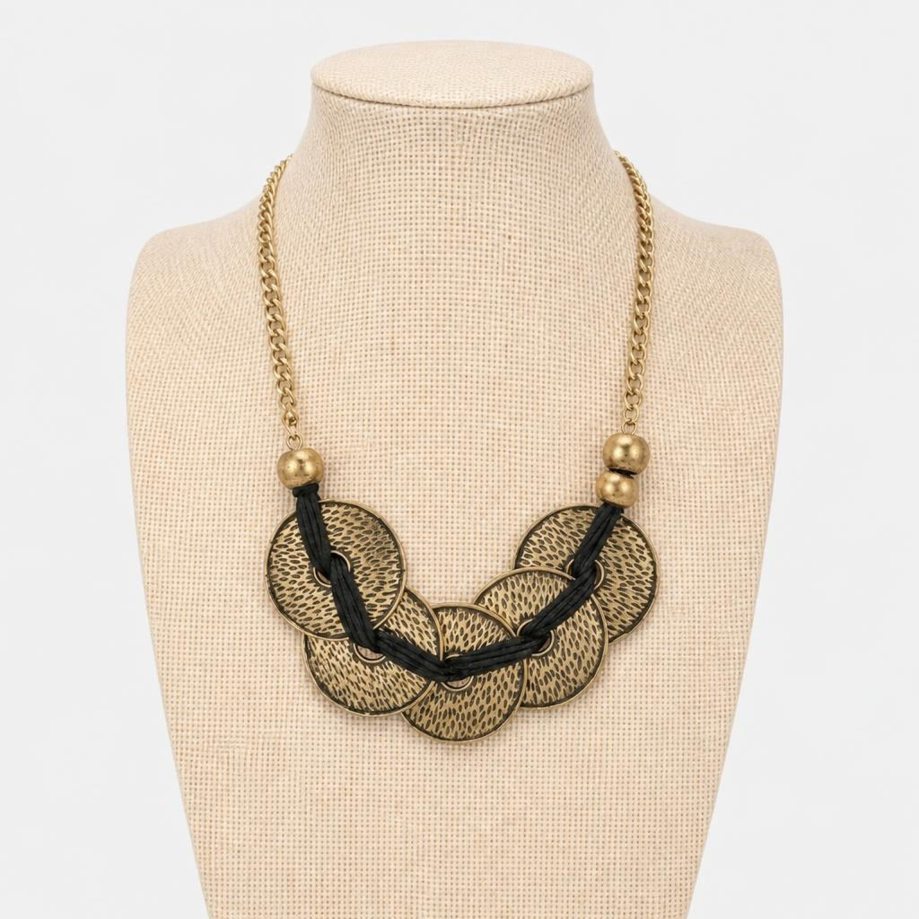 METAL DISK NECKLACE