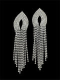 LARGE RHINESTONE DANGLE EARRINGS