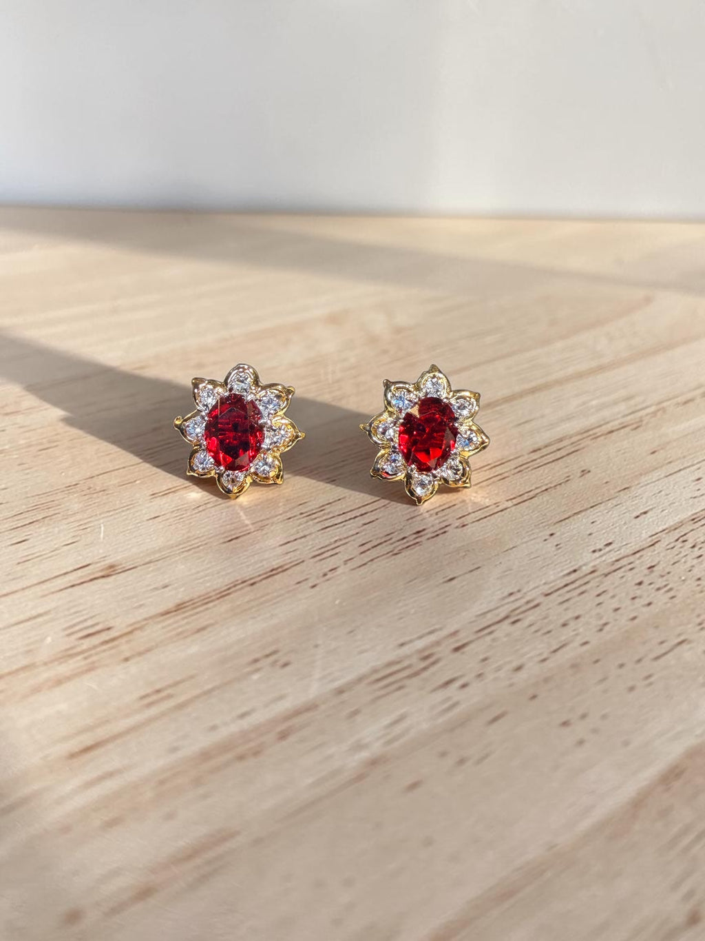 RED RHINESTONE EARRINGS