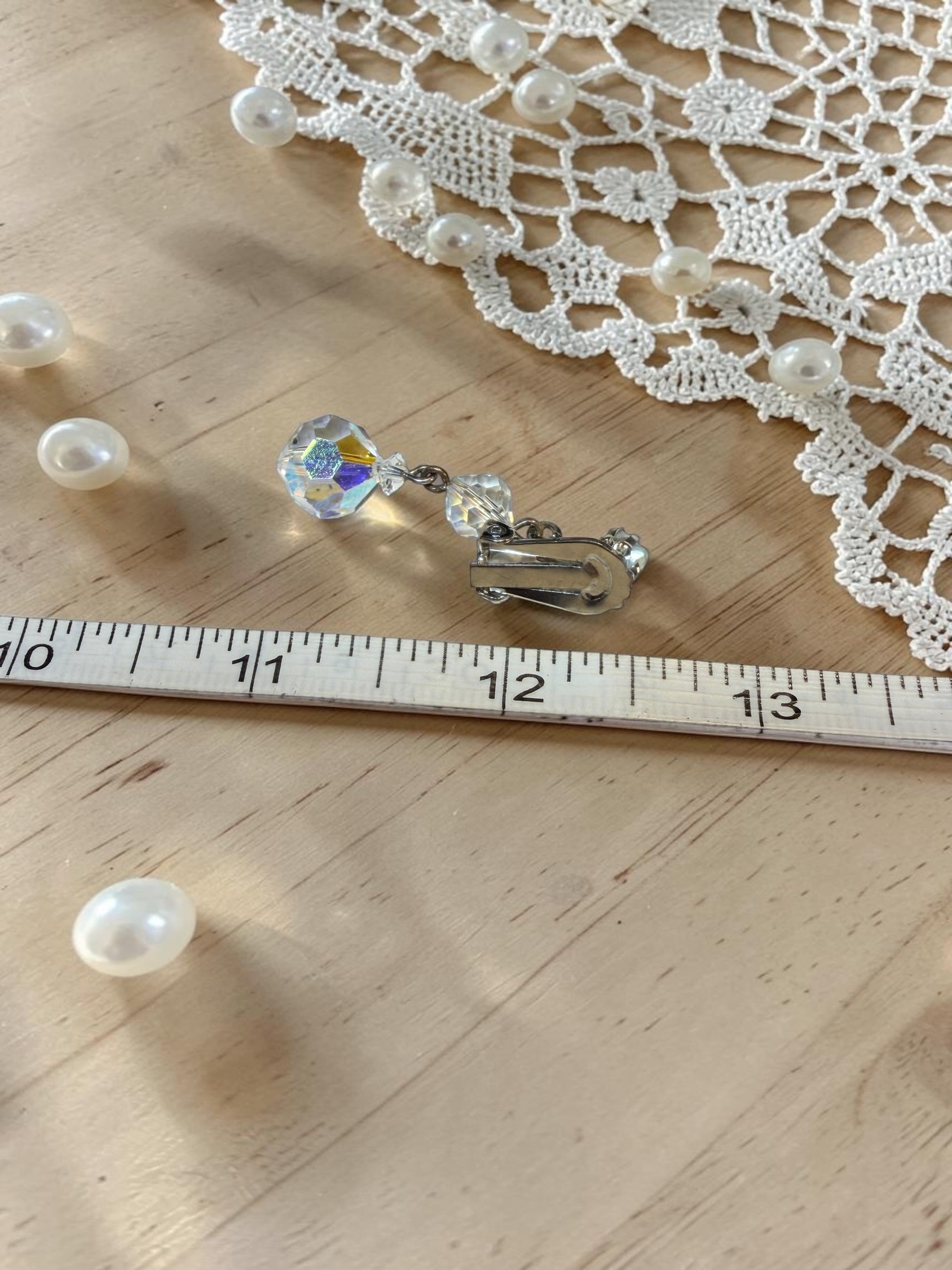 VINTAGE AB GLASS EARRINGS