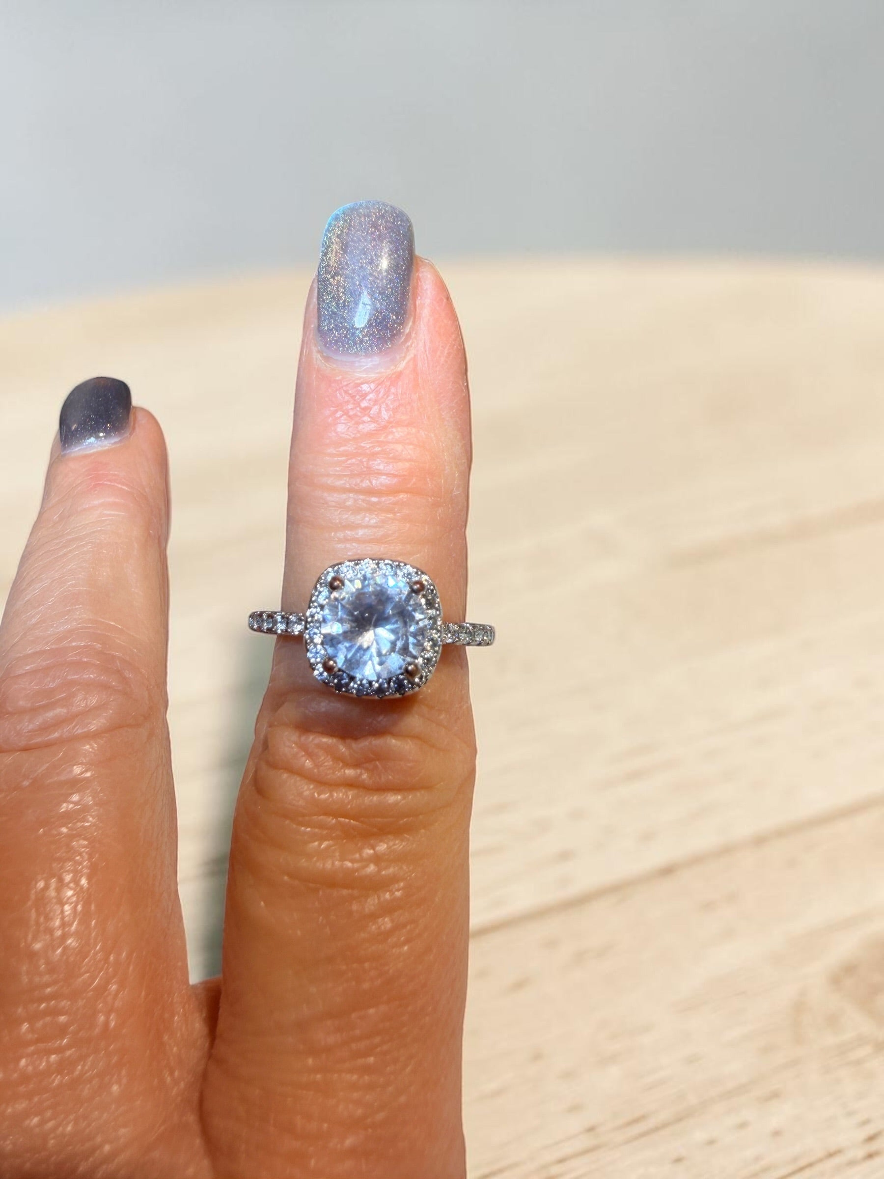 RHINESTONE WITH HALO RING