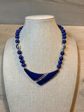 VINTAGE BLUE BEAD NECKLACE