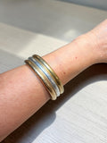 3 BANGLES 2 GOLD 1 SILVER