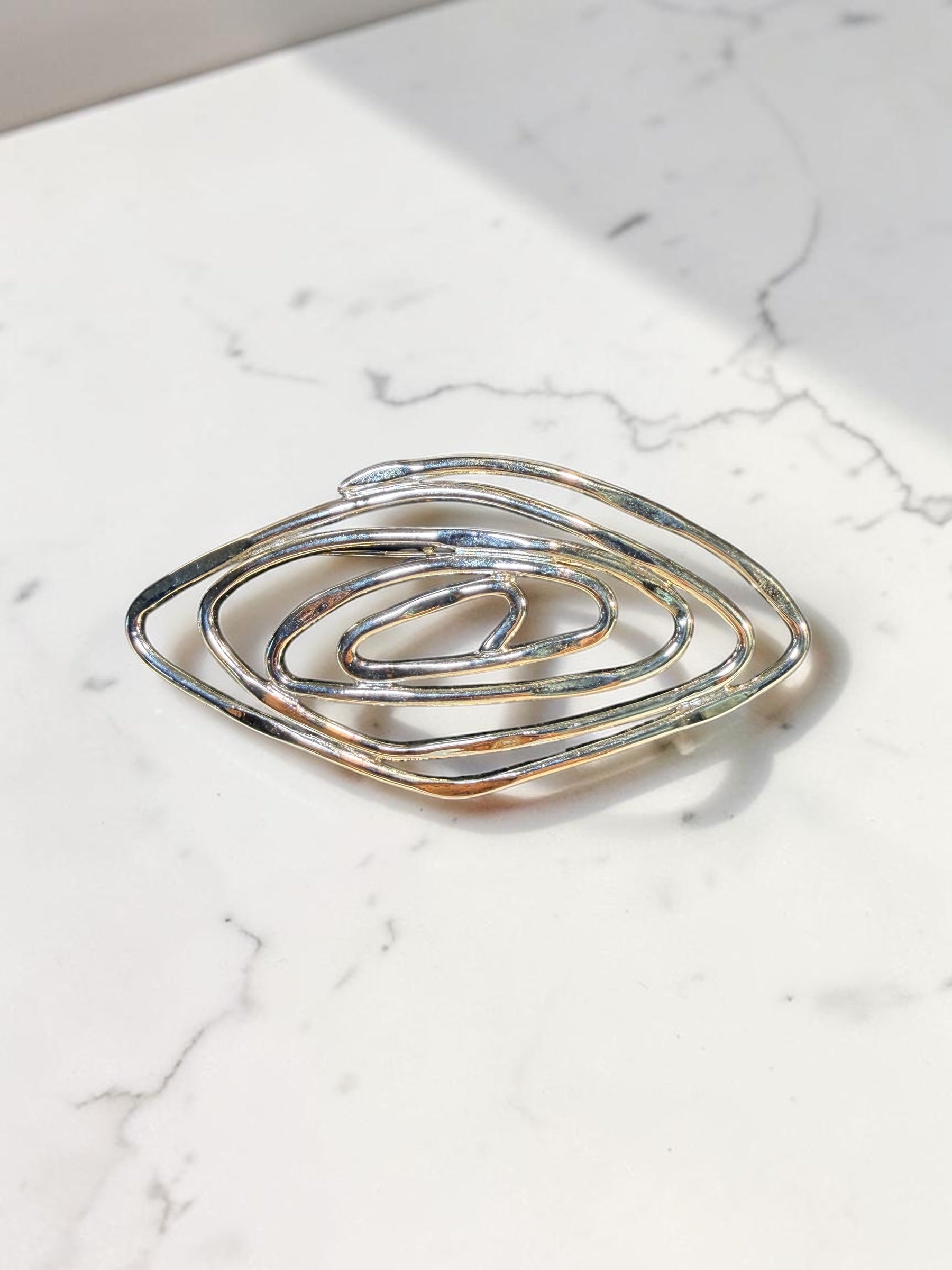 VERY LARGE SILVER  BROOCH