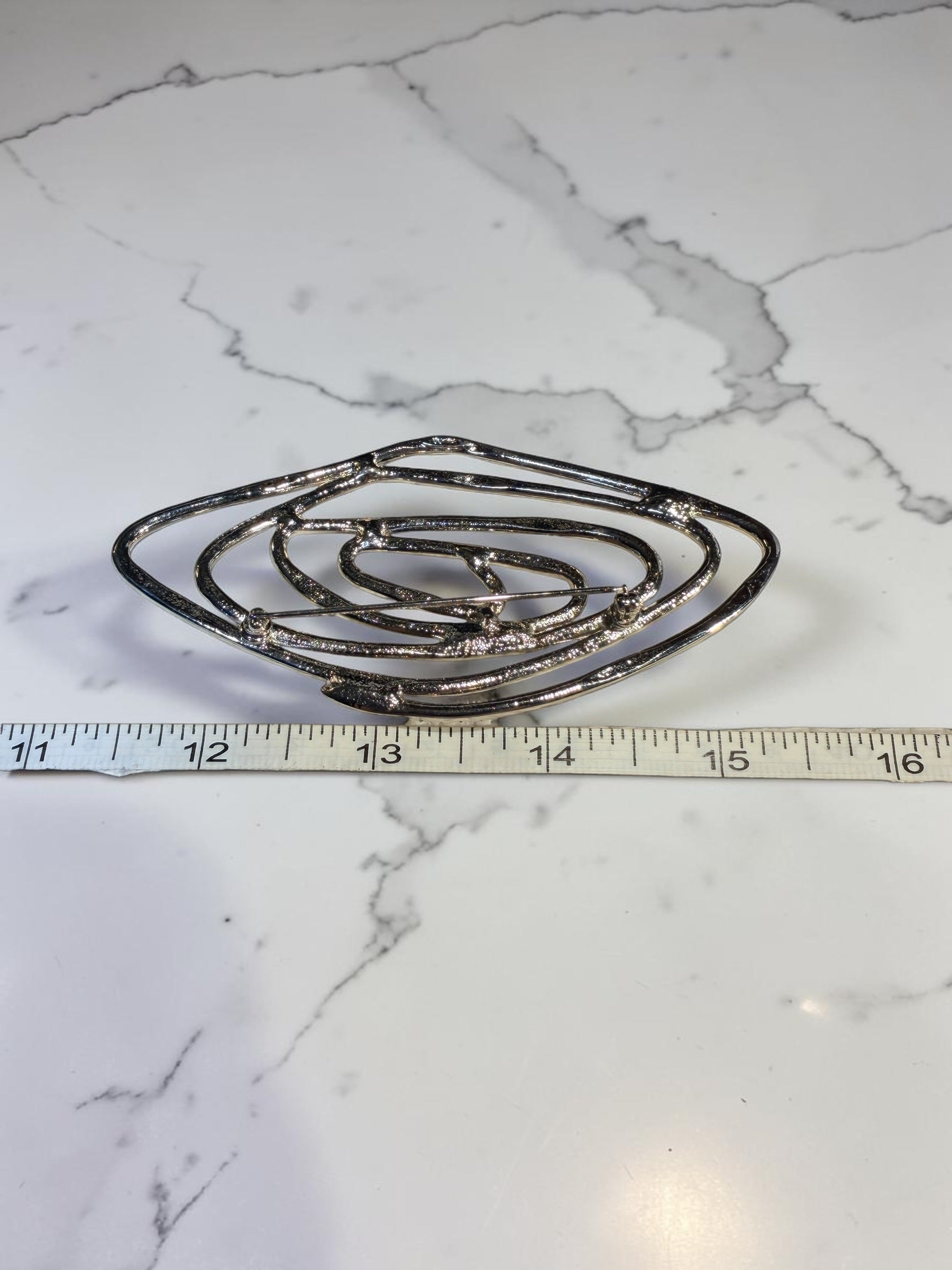 VERY LARGE SILVER  BROOCH