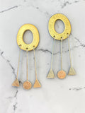 GOLD & SILVER DANGLE EARRINGS