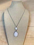 LUCKY BRAND GLASS CABOCHON PENDANT NECKLACE