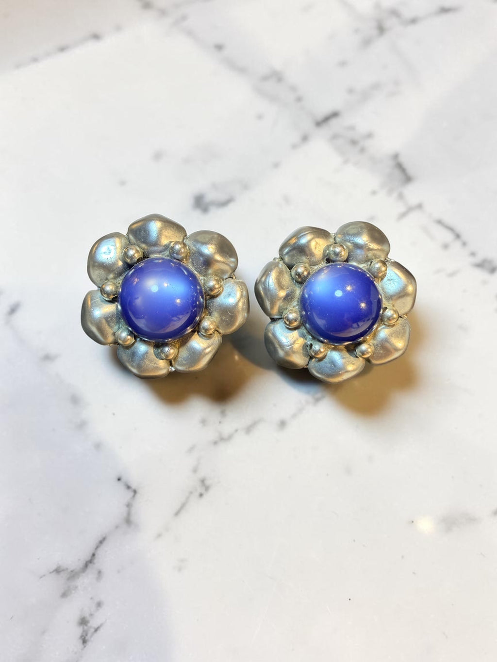 VINTAGE BLUE & GREY EARRINGS