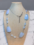 PALE BLUE BEADED NECKLACE
