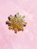 SNOWFLAKE RHINESTONE BROOCH