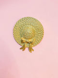 BONNET STRAW HAT BROOCH
