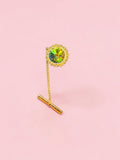 RAINBOW RIVOLI TIE TACK