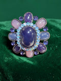 LARGE PURPLE PENDANT OR BROOCH