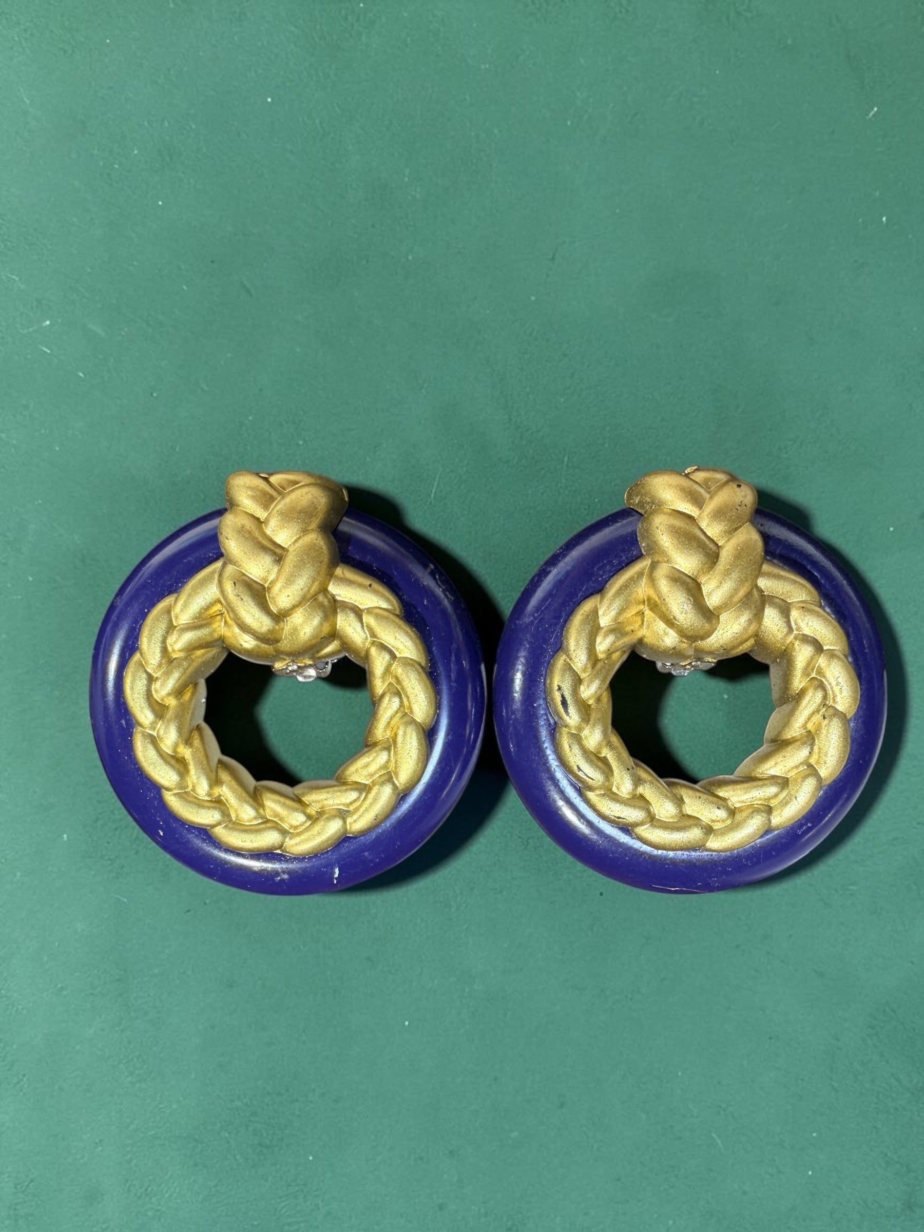 VINTAGE LARGE DOOR KNOCKER EARRINGS