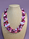 RED, PINK & PURPLE NECKLACE