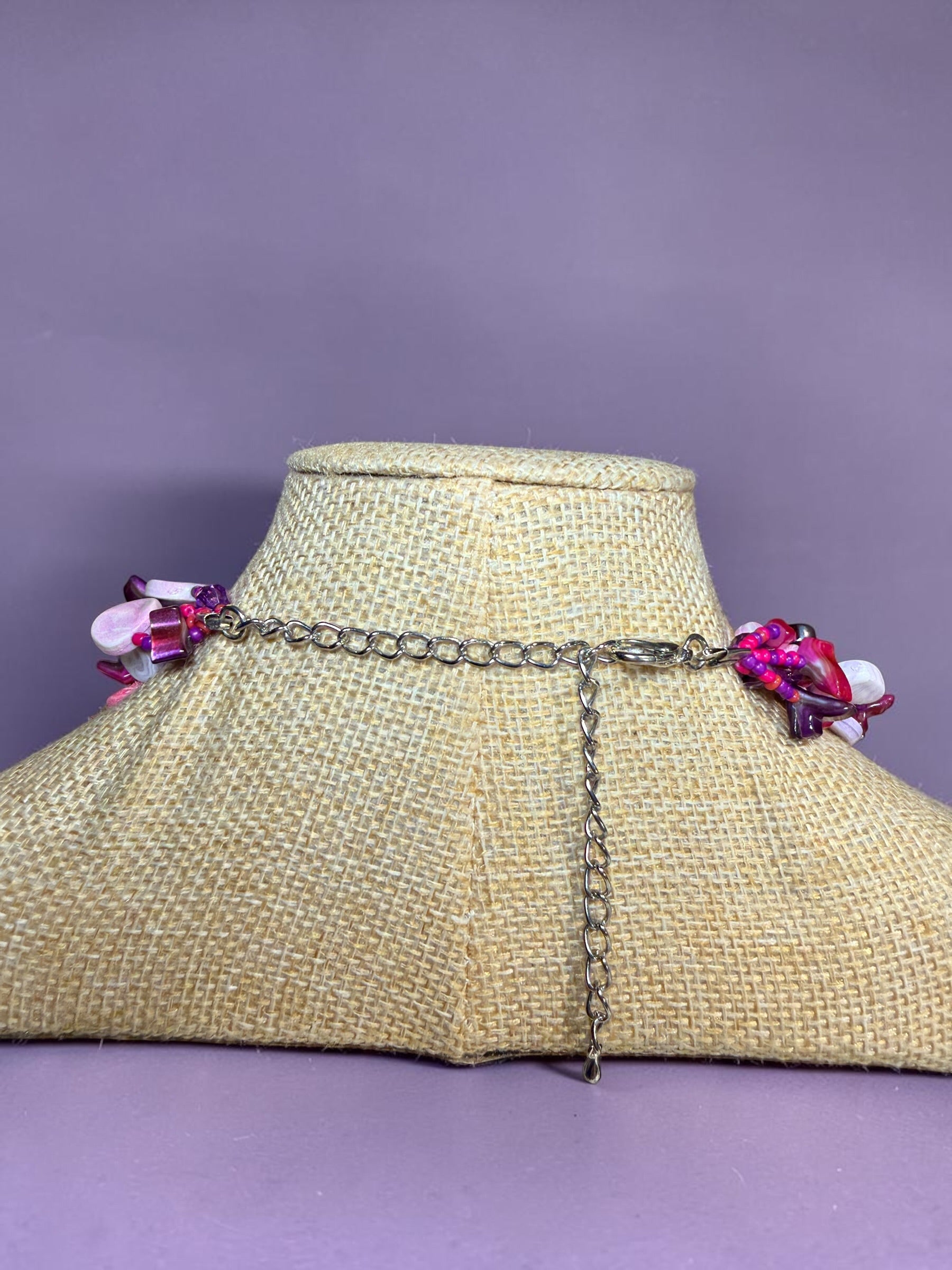RED, PINK & PURPLE NECKLACE
