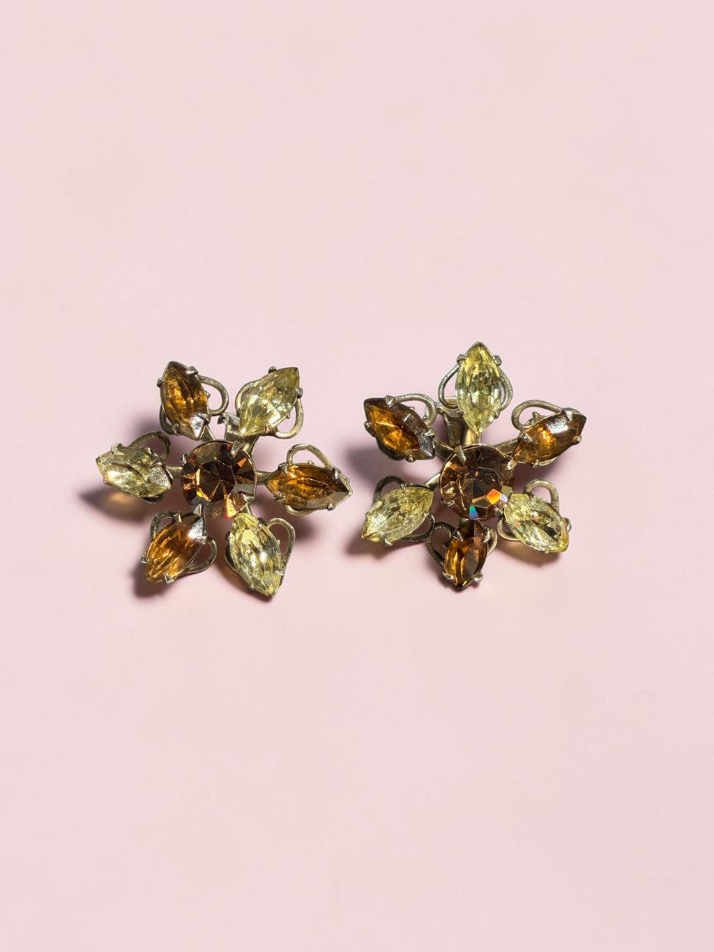 VINTAGE GLASS BEADED EARRINGS