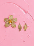 GOLD FILIGREE BROOCH & EARRING SET