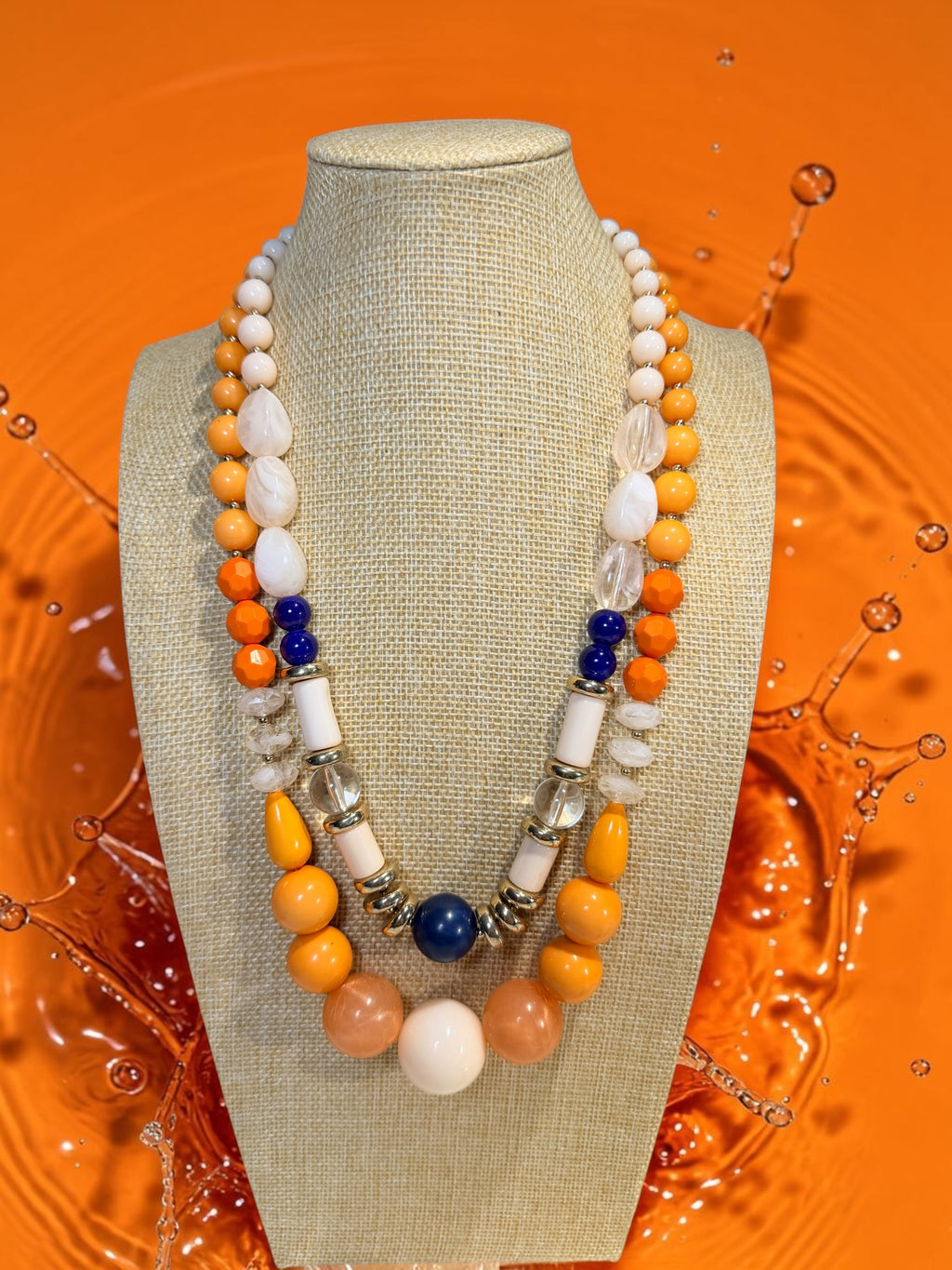 MULTI STRAND BEADED NECKLACE