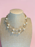 PERL & RHINESTONE NECKLACE