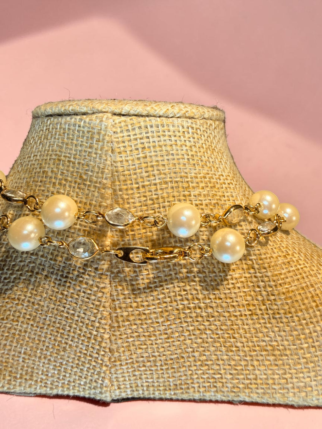 PERL & RHINESTONE NECKLACE
