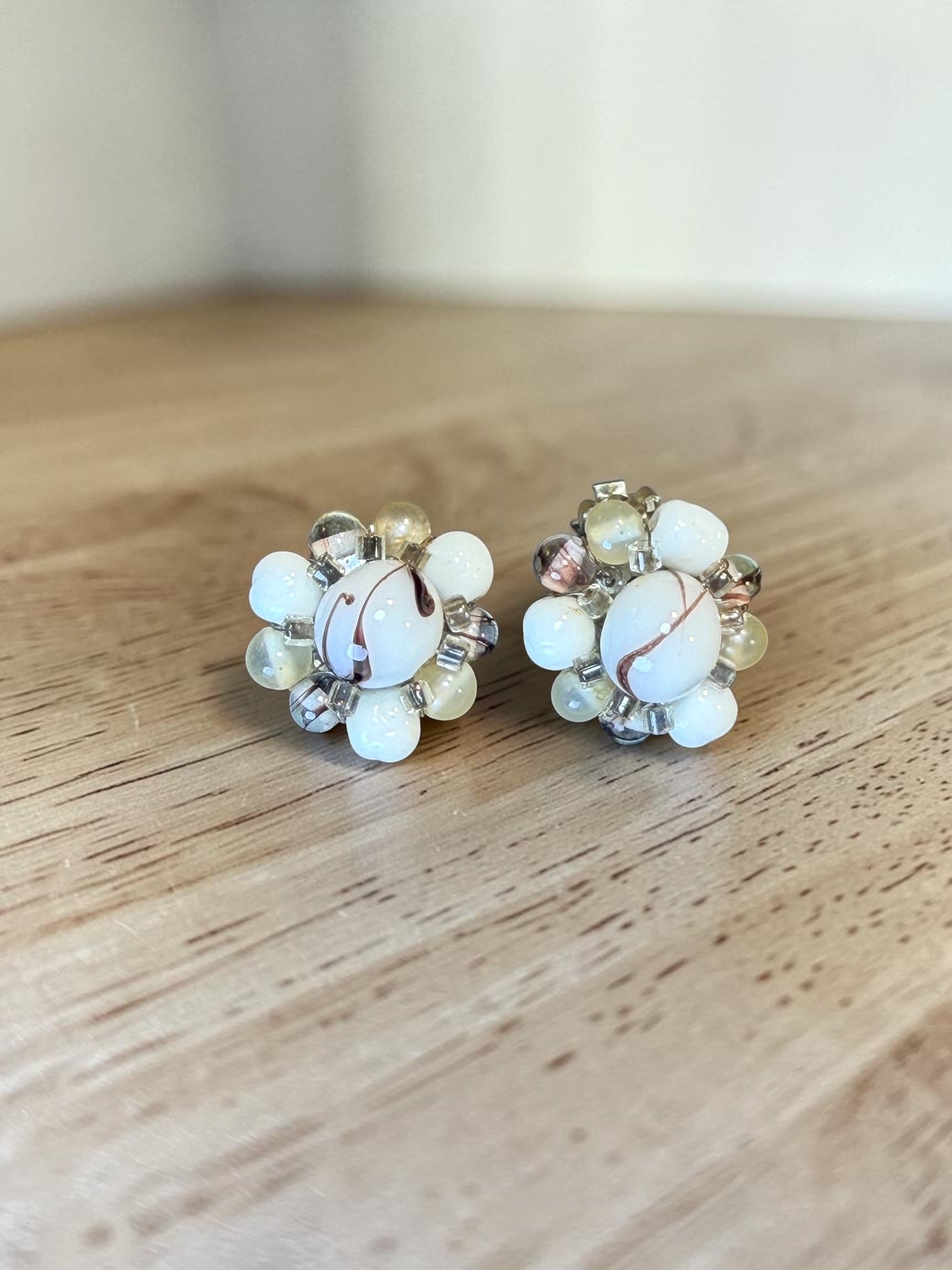 VINTAGE JAPANESE GLASS EARRINGS