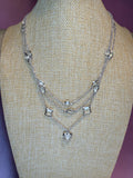 SILVER & RHINESTONE NECKLACE