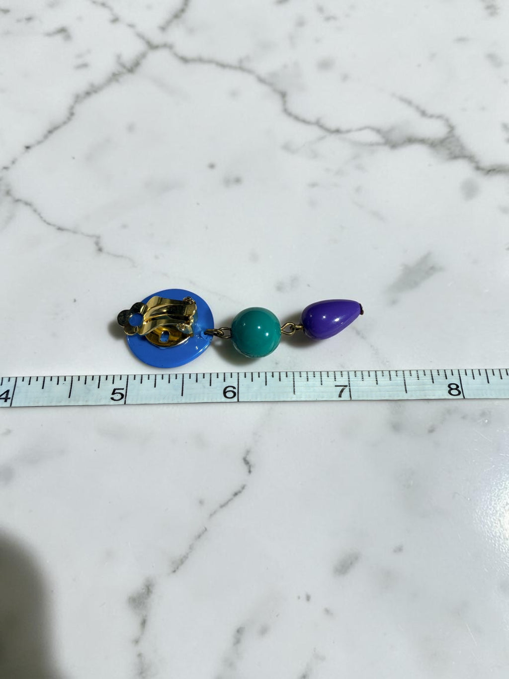FUN BLUE, GREEN, AND PURPLE HANGING EARRINGS