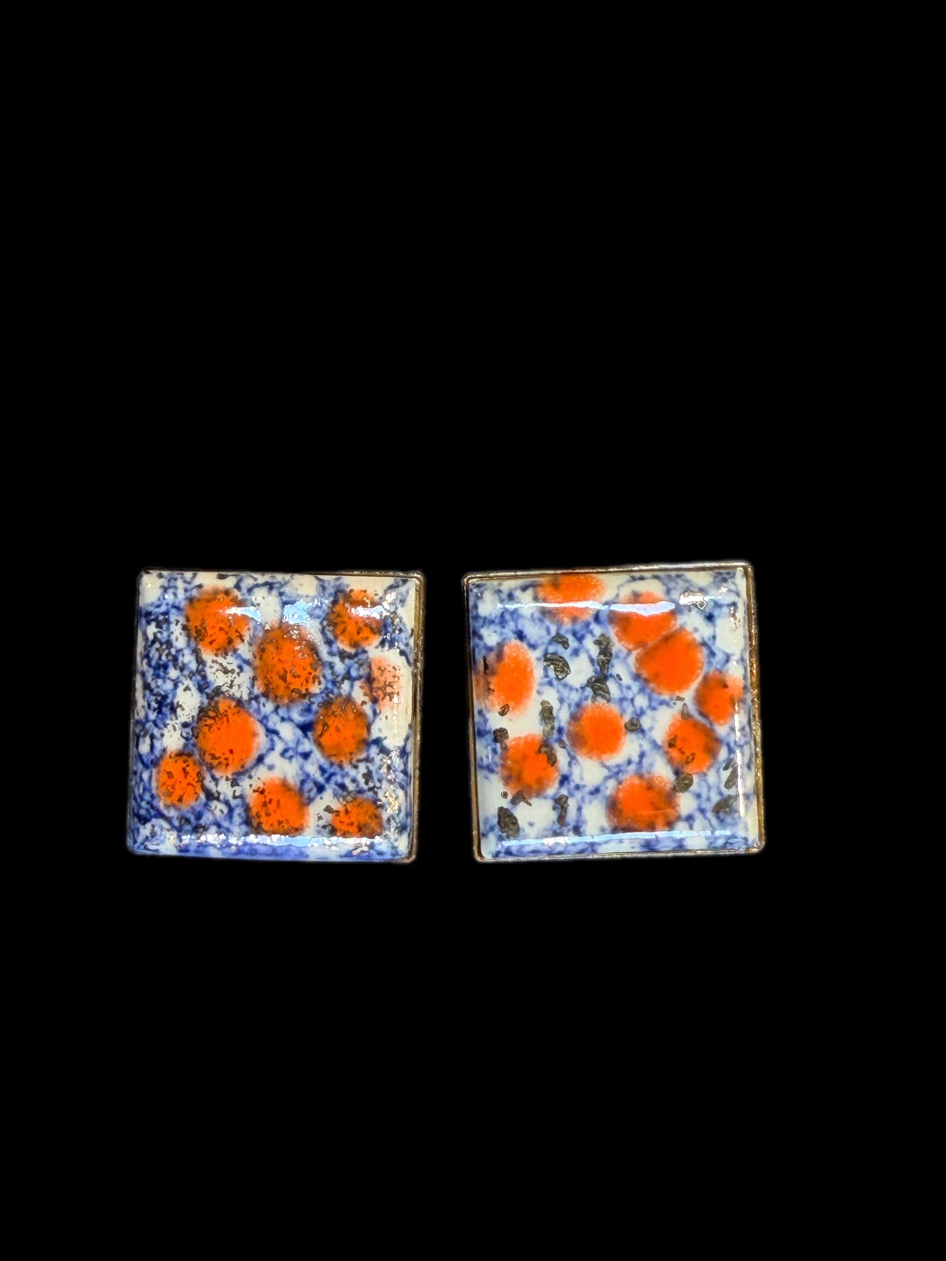 VINTAGE PORCELAIN EARRINGS