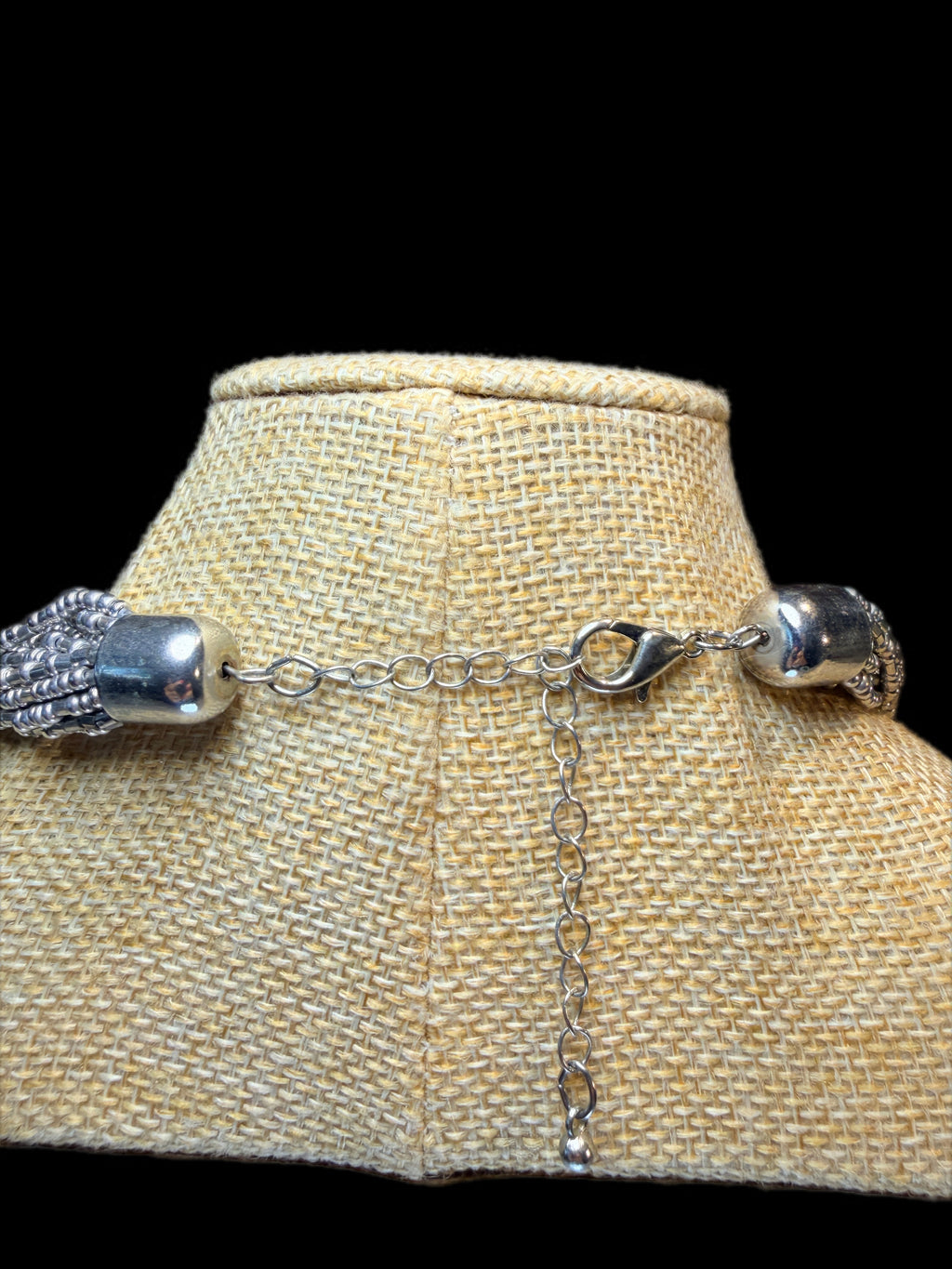 SILVER SEED BEADED NECKLACE