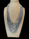 SILVER SEED BEADED NECKLACE