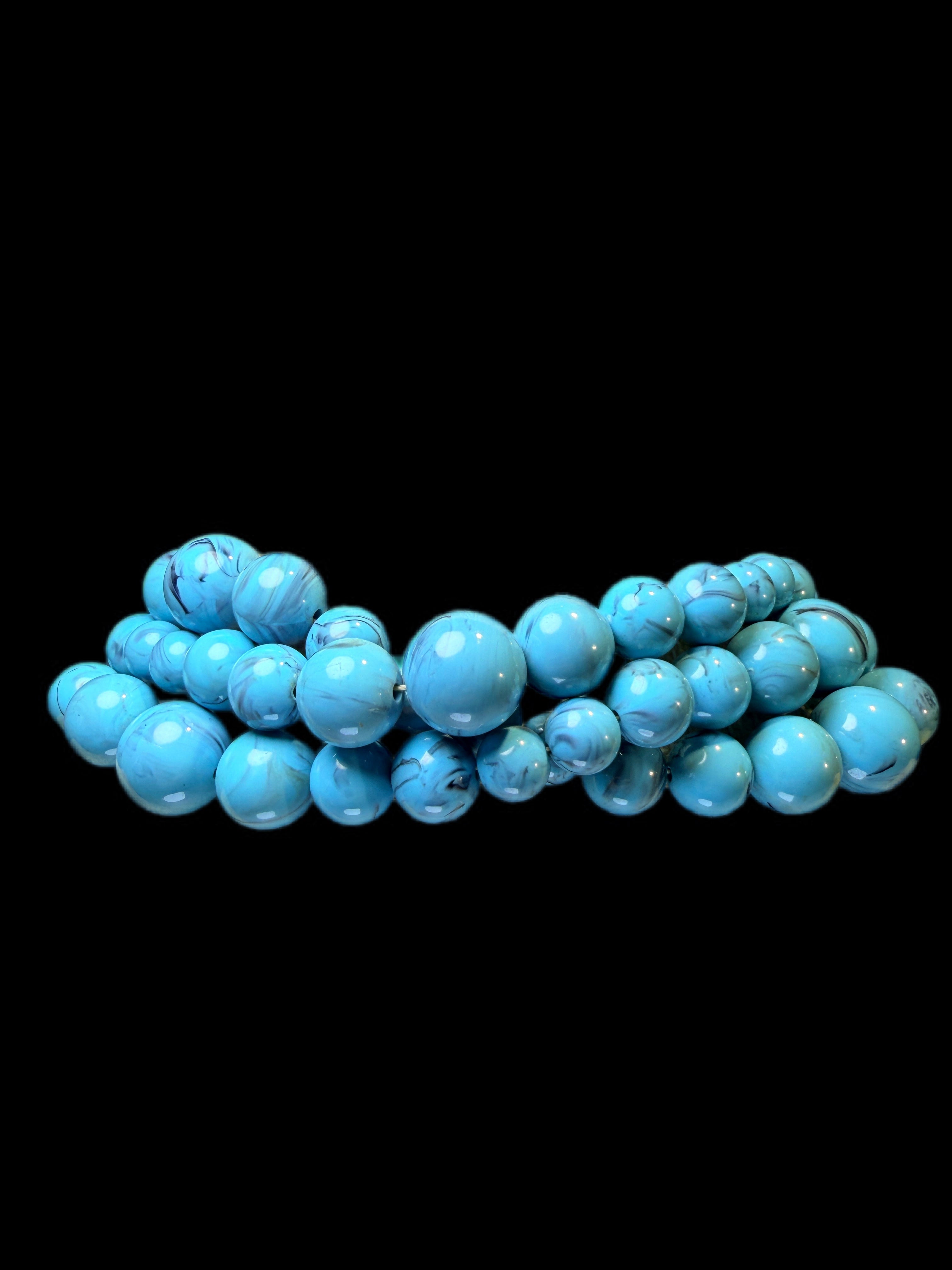 SUPER LONG TURQUOISE COLORED NECKLACE