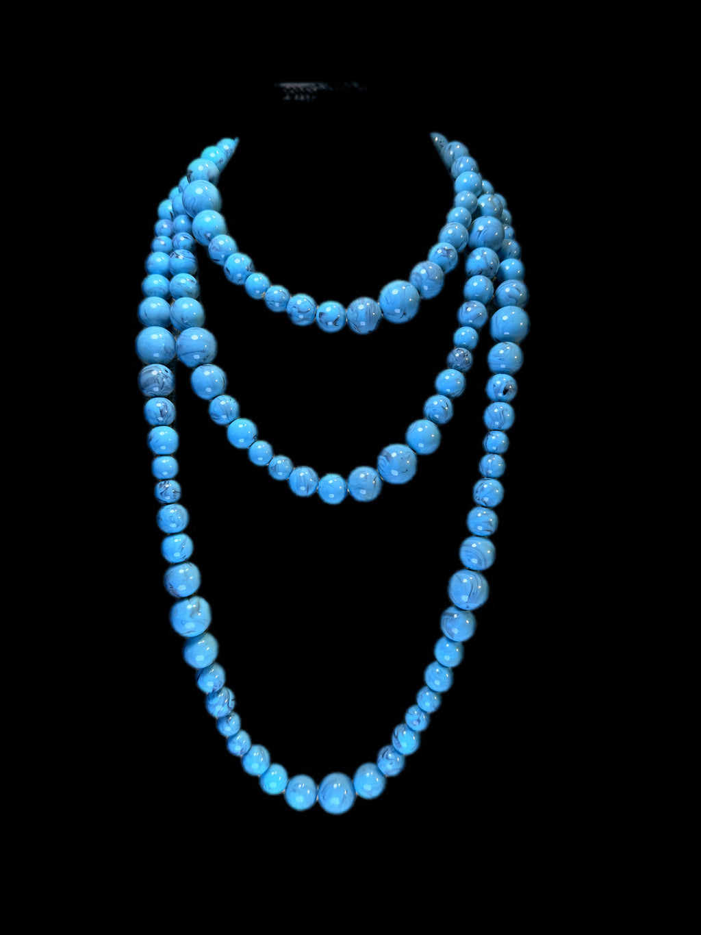 SUPER LONG TURQUOISE COLORED NECKLACE