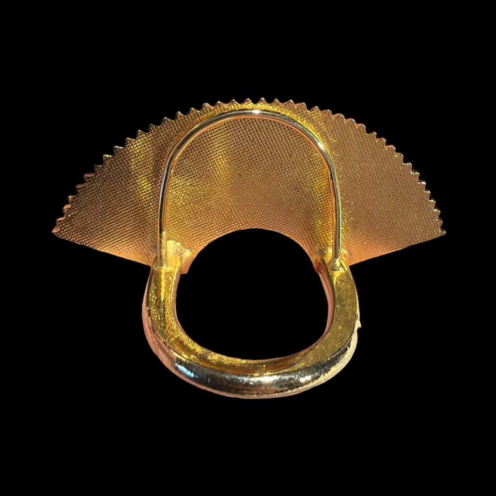 YELLOW CLOISONNE SCARF CLIP