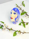 HAND PAINTED FACE, BROOCH