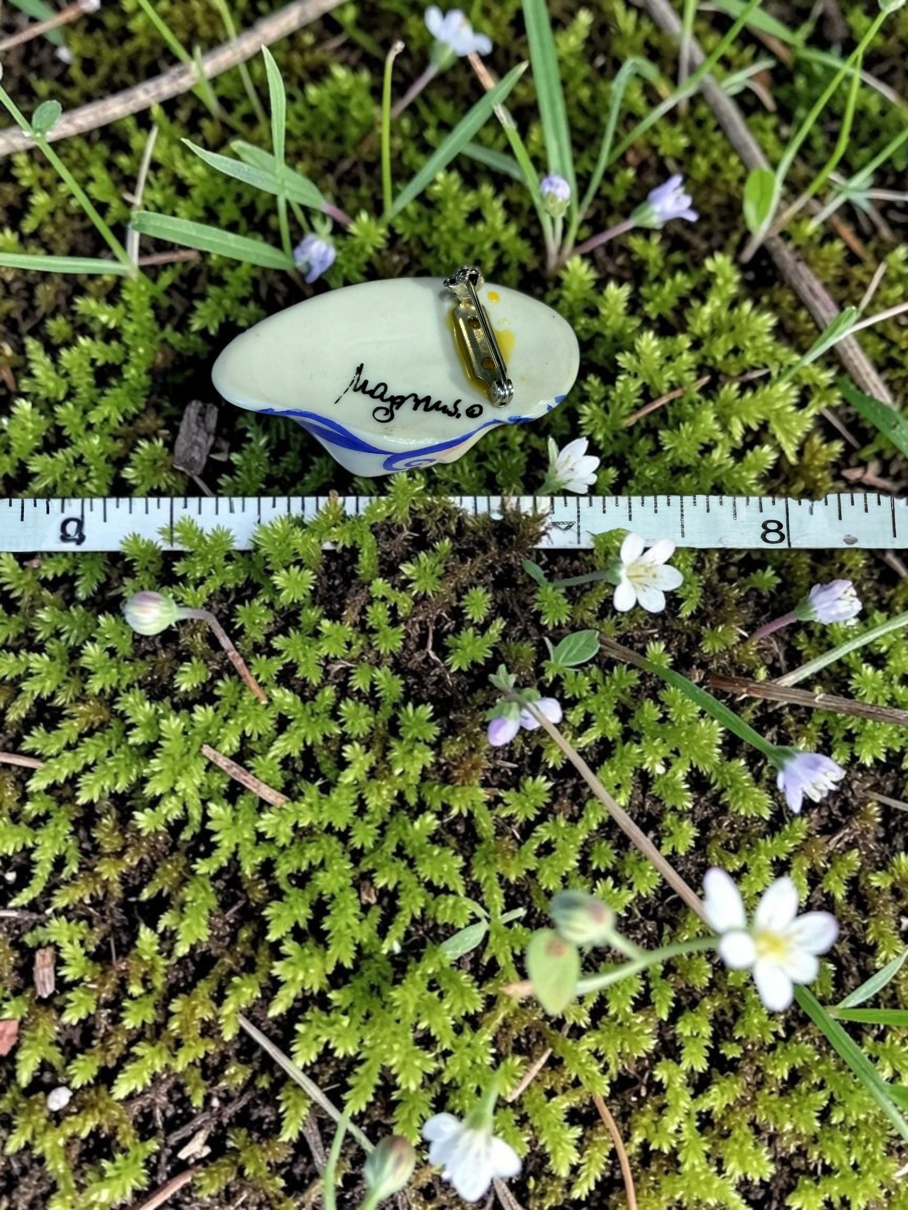 HAND PAINTED FACE, BROOCH