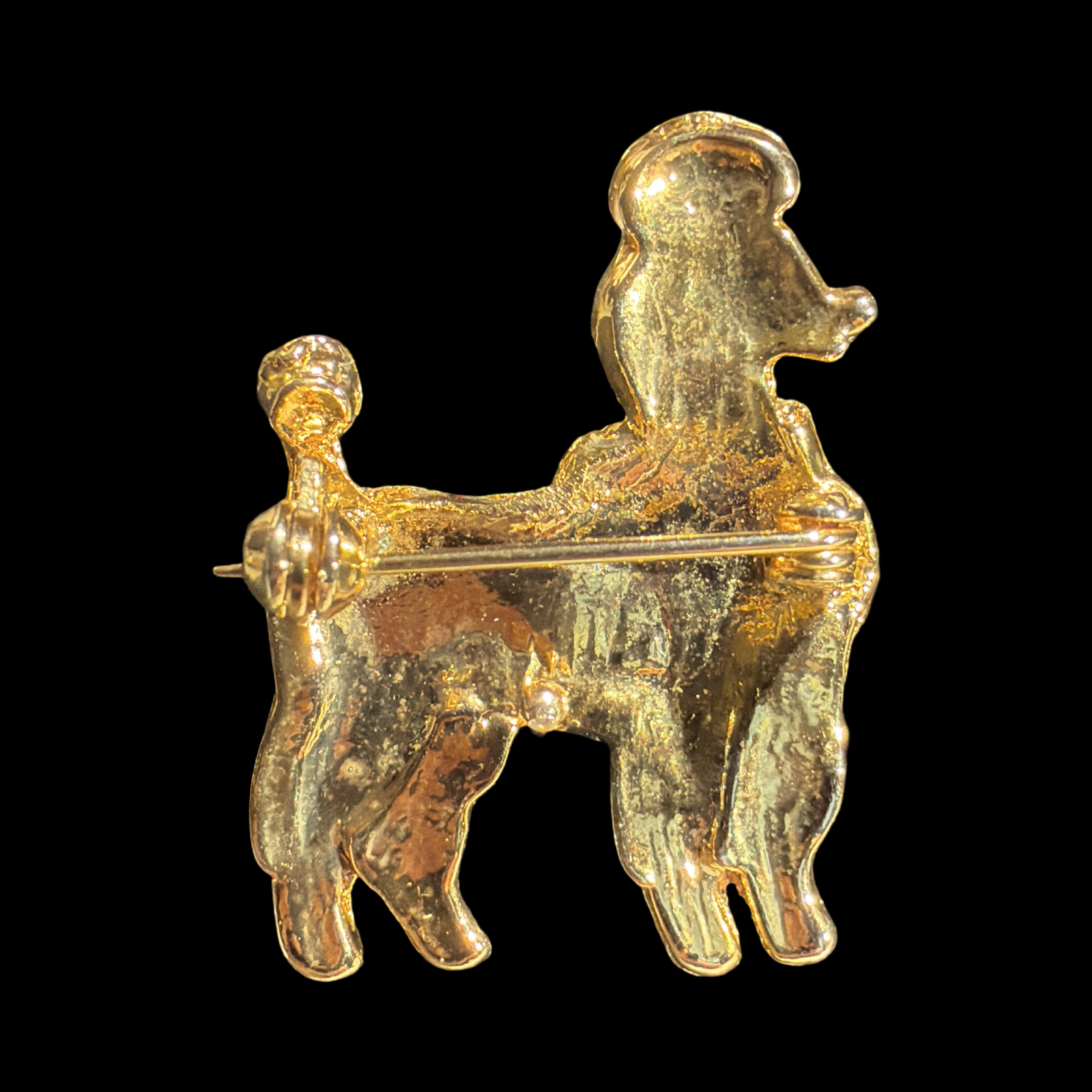 BLACK POODLE BROOCH