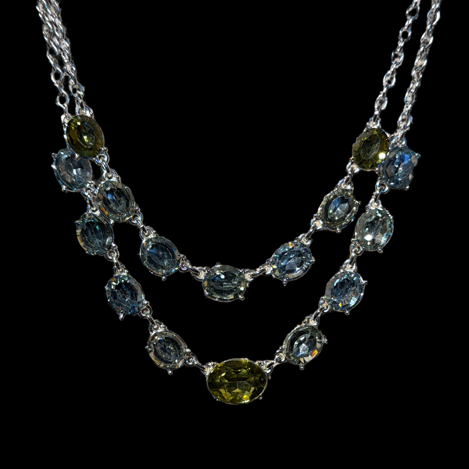 OCEAN HUES RHINESTONE NECKLACE