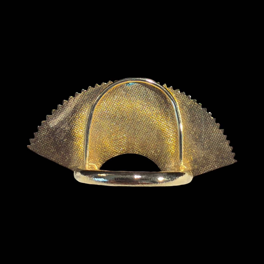 RED FLORAL SCARF CLIP