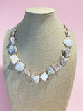 REAL SHELL WITH GOLD TONE STARFISH NECKLACE
