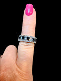 BLACK & CLEAR RHINESTONE RING
