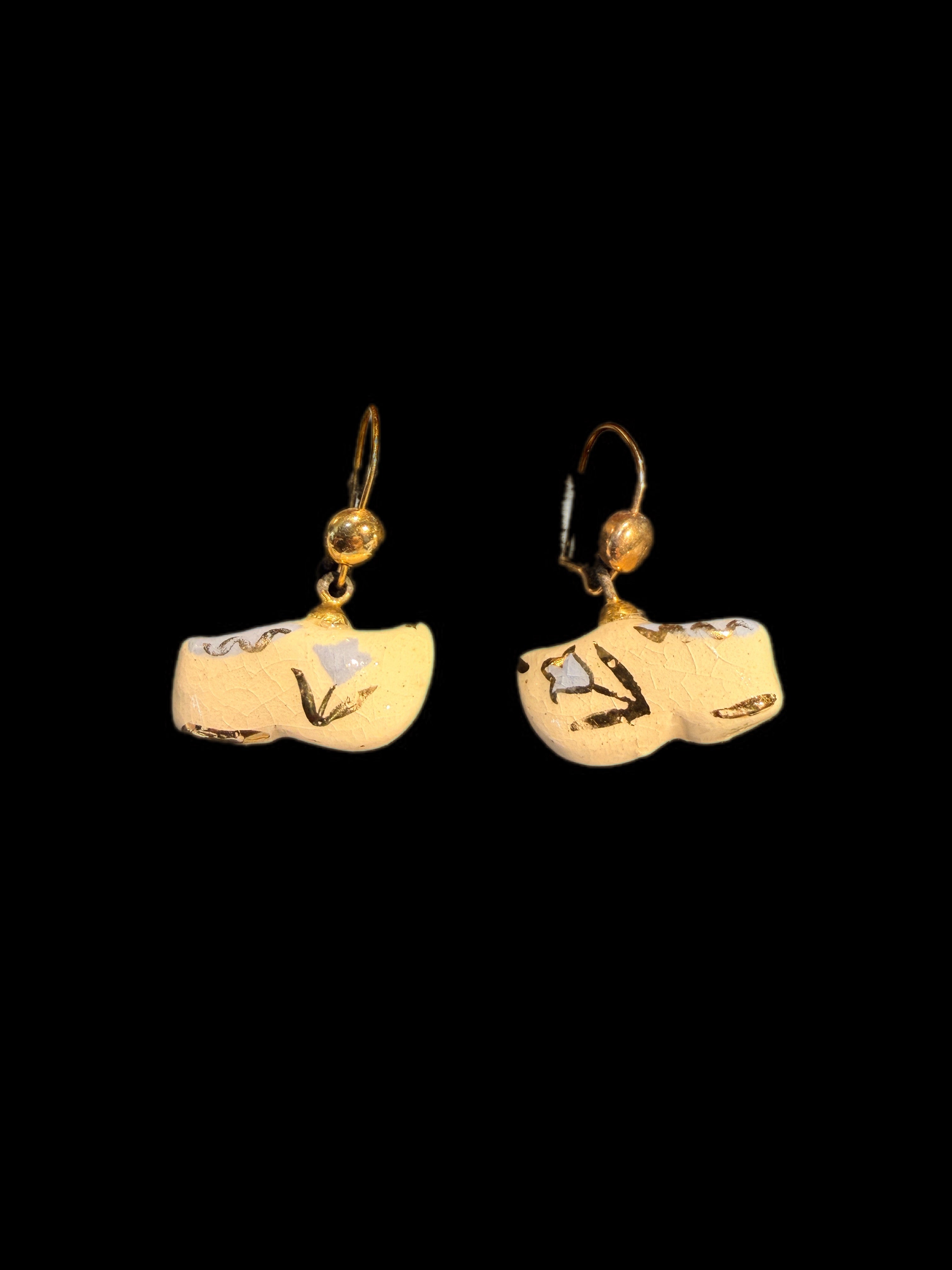 PORCELAIN HOLLAND CLOG EARRINGS