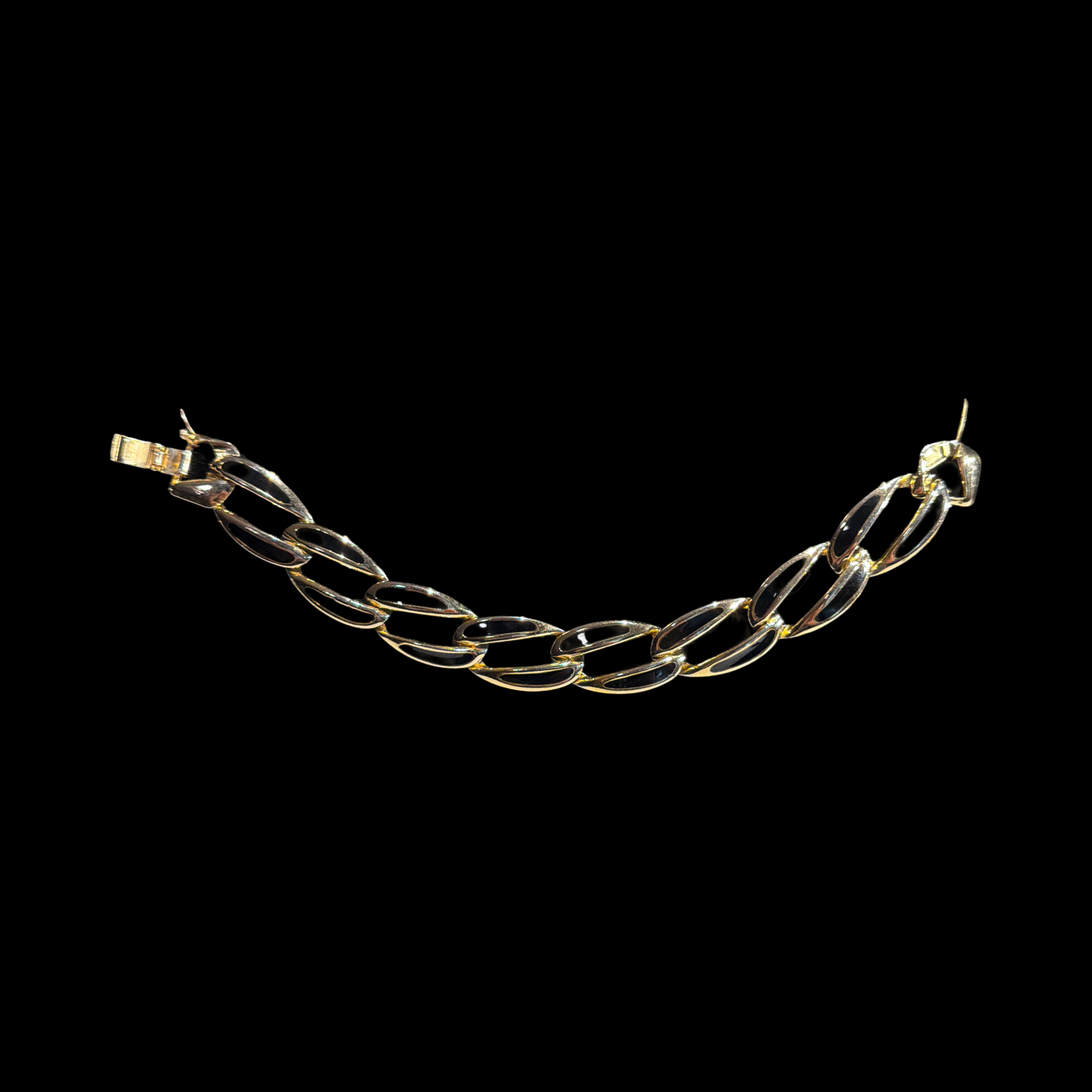 BLACK AND GOLD 80'S BRACELET