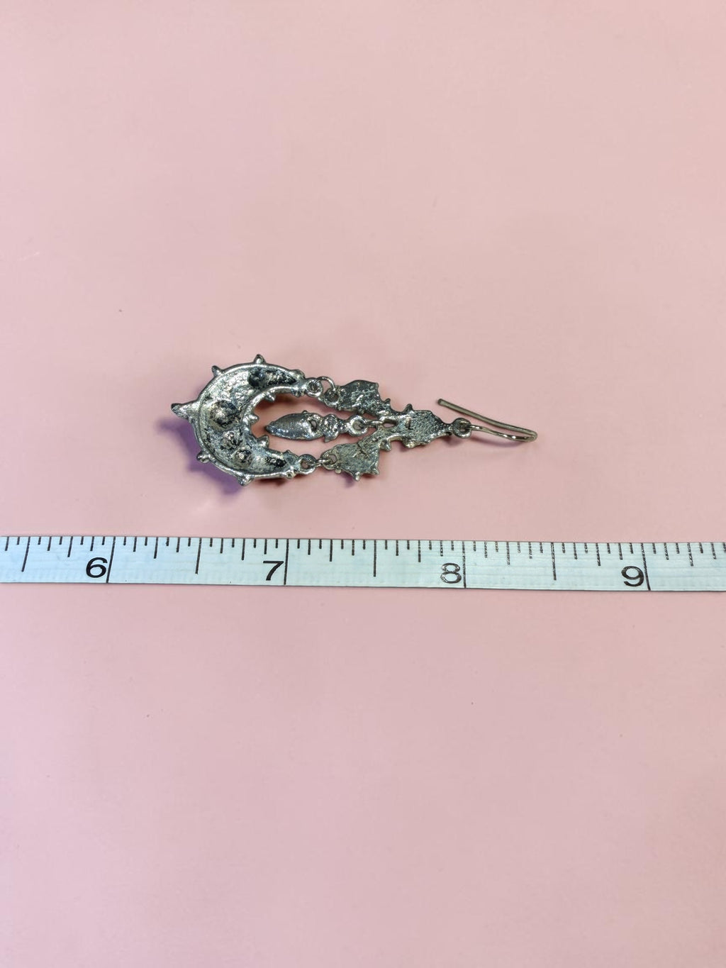 PURPLE RHINESTONE DANGLE EARRINGS