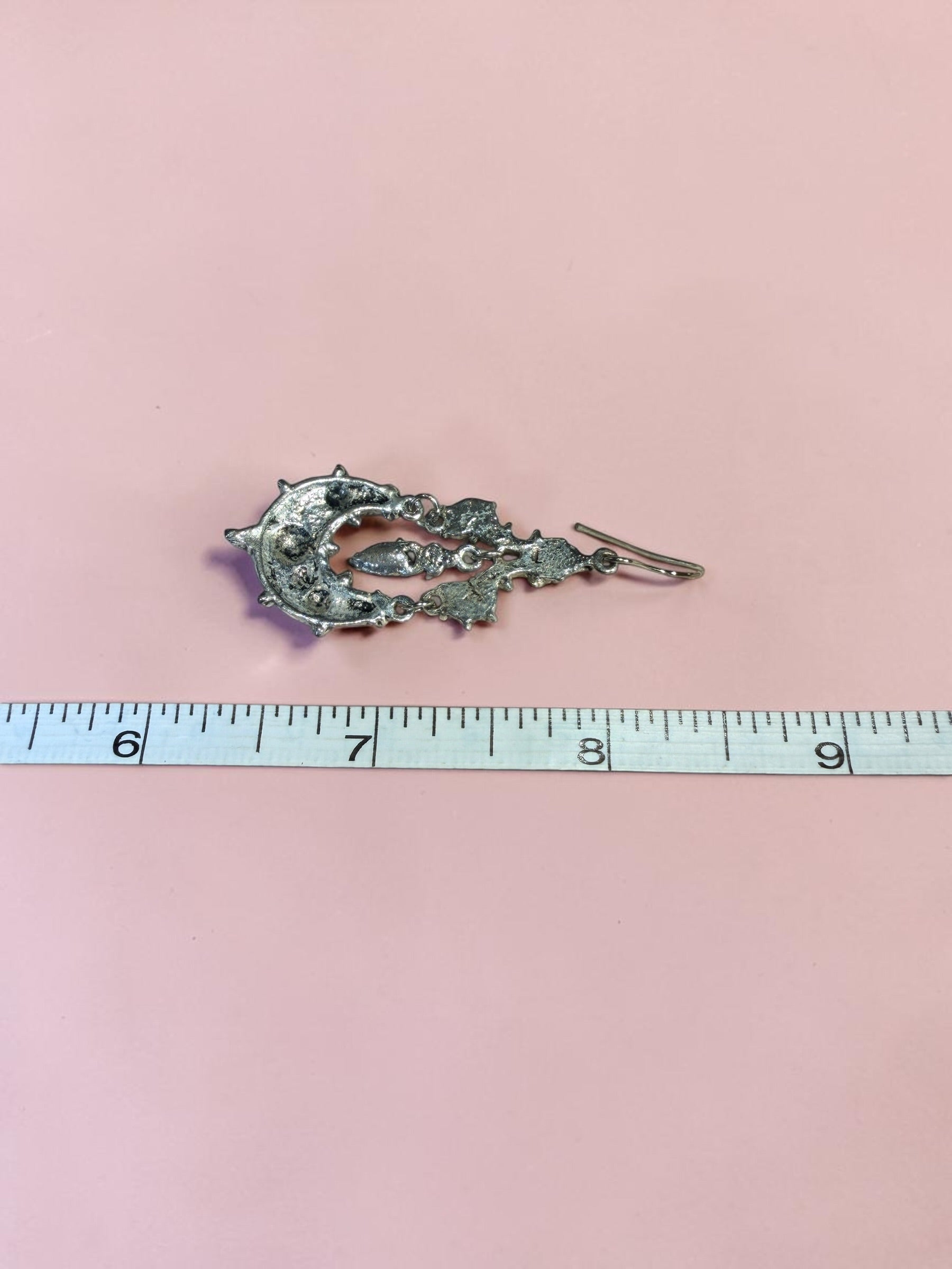 PURPLE RHINESTONE DANGLE EARRINGS