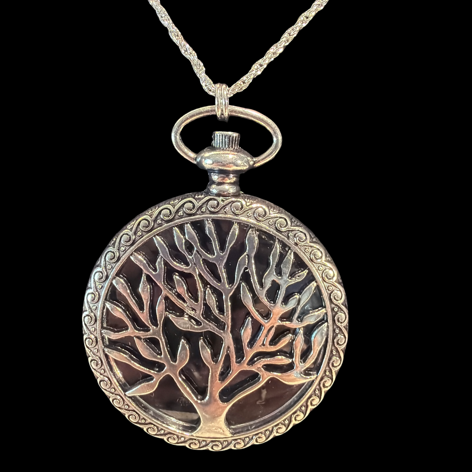 POCKET WATCH PENDANT TREE OF LIFE