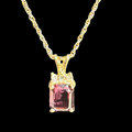 EMERALD CUT  COSTUME NECKLACE