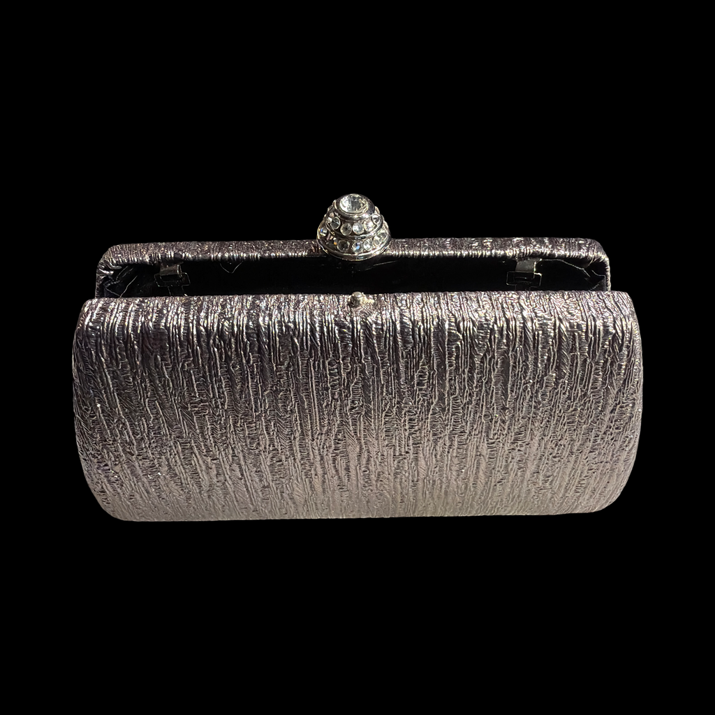 METALLIC LAVENDER CLUTCH